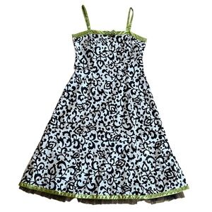 AMANDA LANE WOMENS SZ 10 100% COTTON PAISLEY DESIGN SPAGHETTI STRAP Y2K DRESS